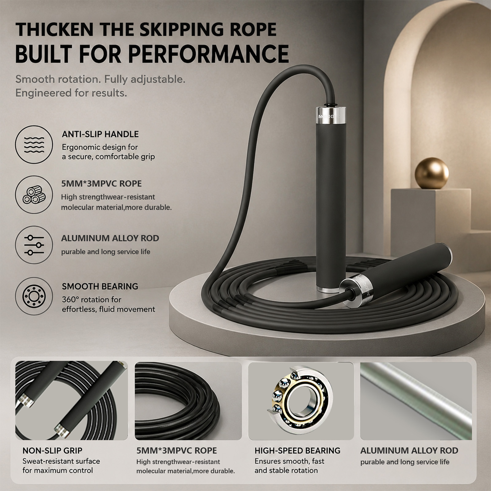 Speed Skipping Rope - Boxing Jump Rope Sport Exercise Adults