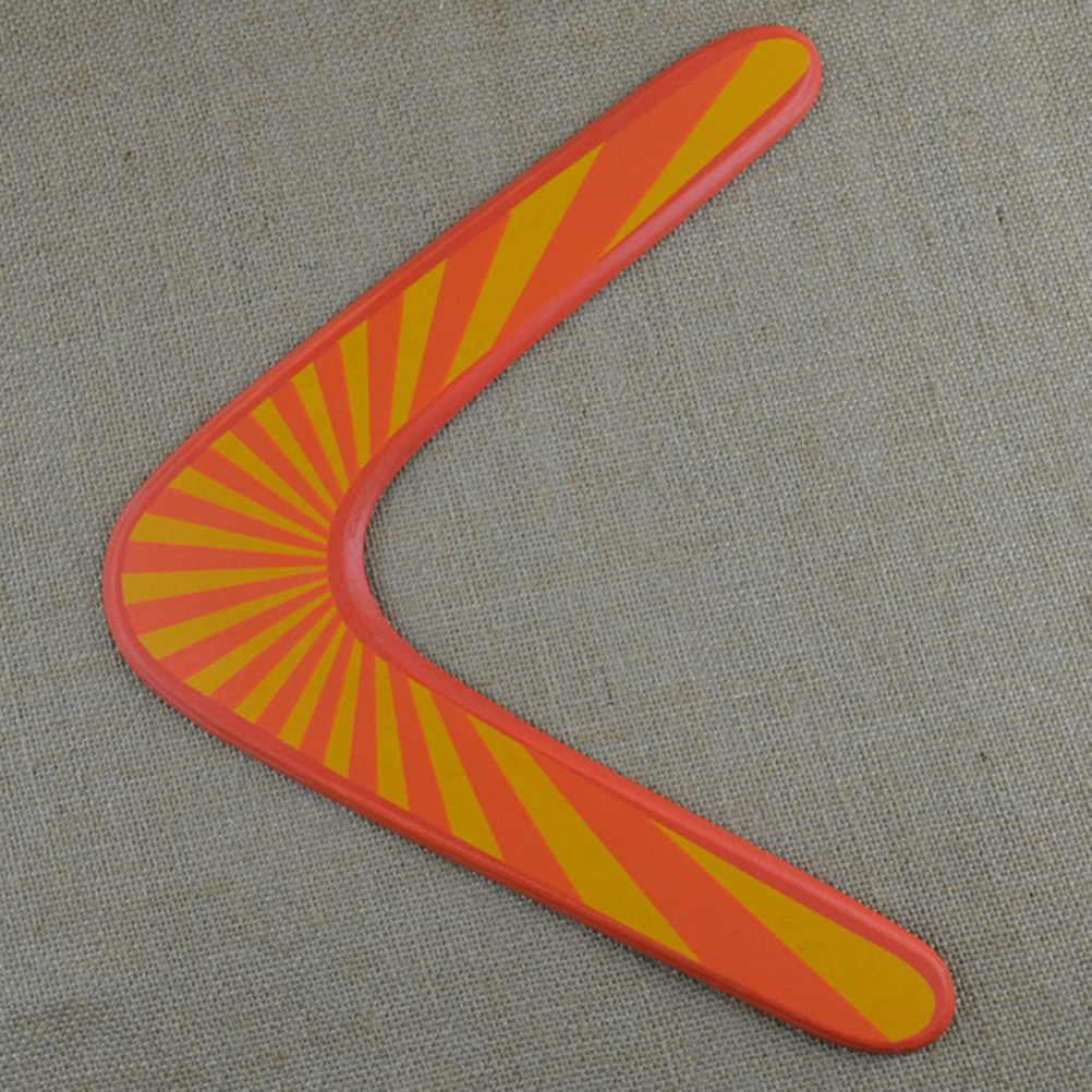 Outdoor Sport Area - 2Pcs Premium Handcrafted Wooden Boomerang V-Shaped