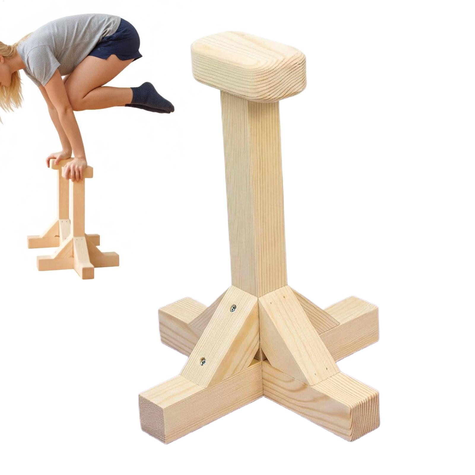 Outdoor Sport Bar - Handstand Bar Wooden Ergonomic Strength Training