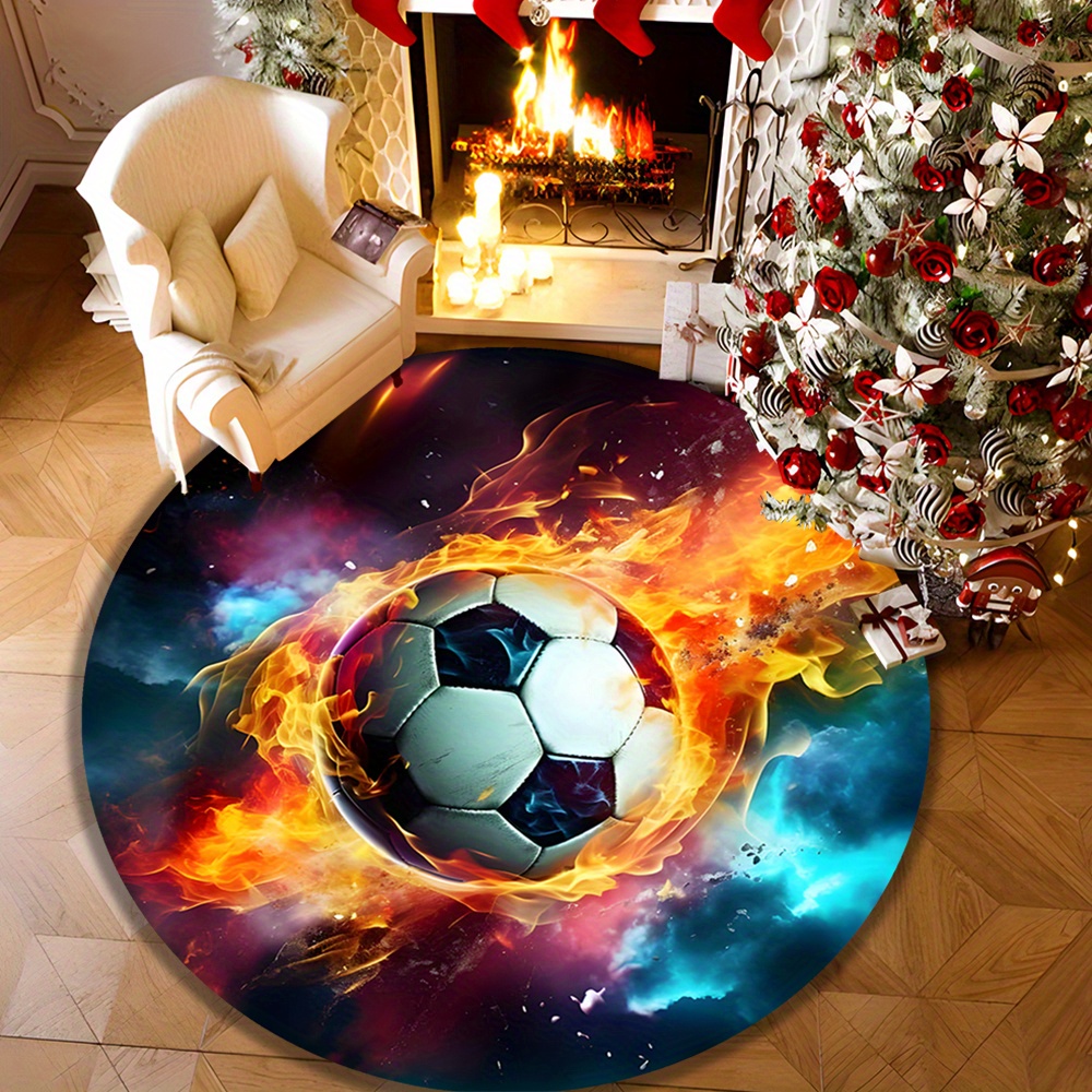 Outdoor Sport Live - Fiery Soccer Ball Cosmic Nebula Sport