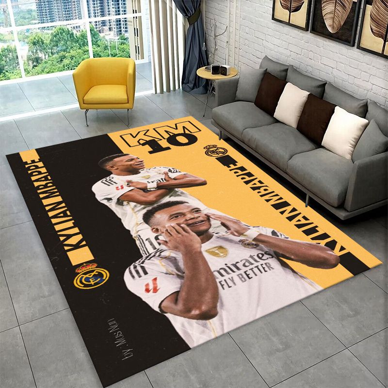 Outdoor Sport Area - Football M-Mbappe Sport Star Non-Slip Area