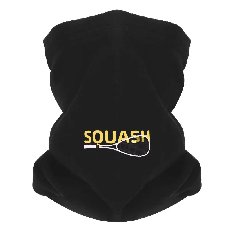 Outdoor Sport Background - Squash sport racquet on black background