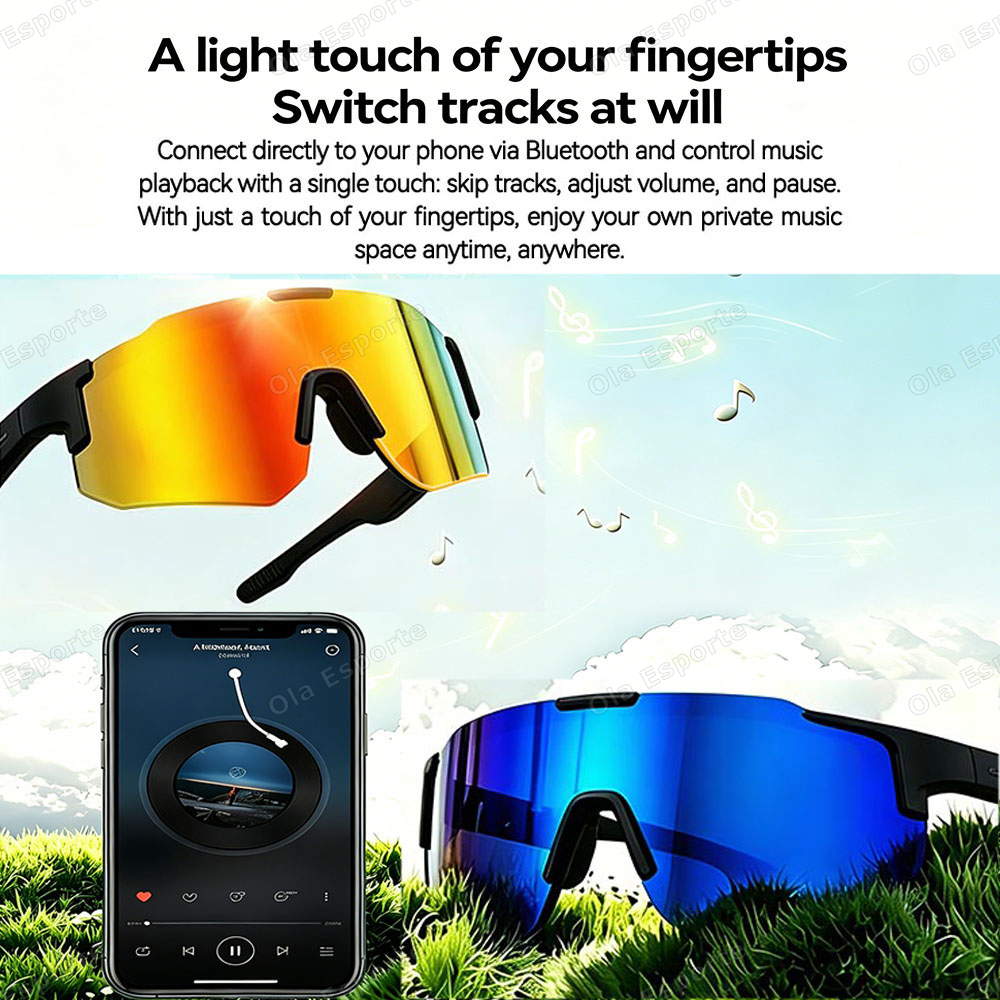 Cycling Smart Glasses HD Bluet - đánh giá và giá Outdoor Sport Glasses