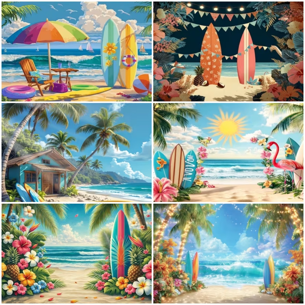 Summer Surfboard Theme Backdro - đánh giá và giá Outdoor Sport Background