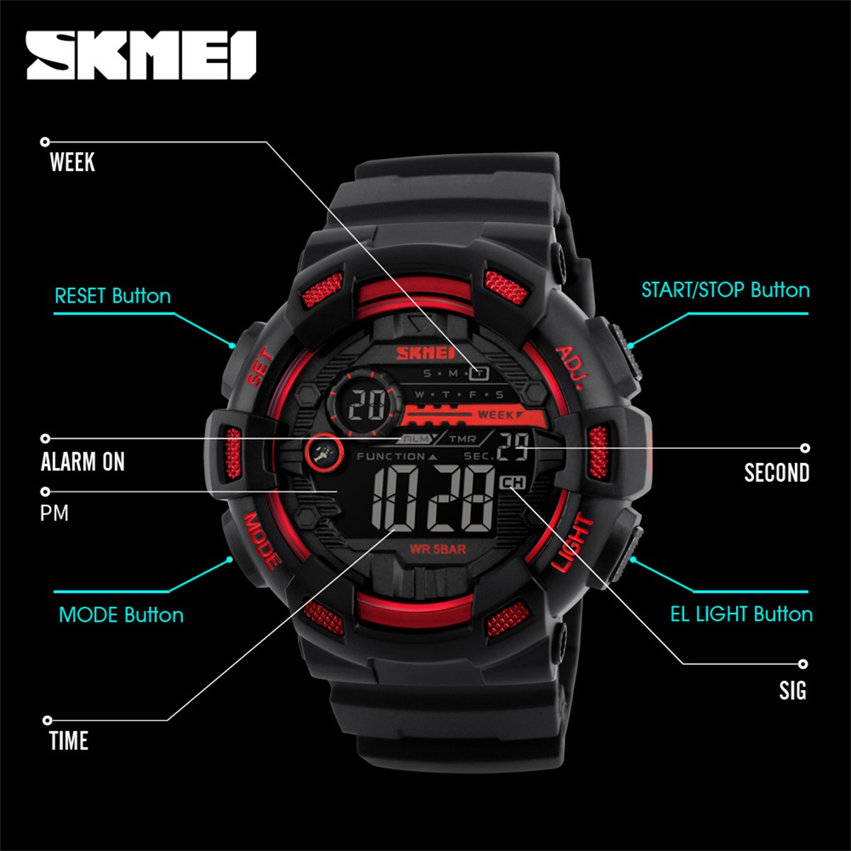 SKMEI Sports Electronic Wristw - đánh giá và giá Outdoor Sports List