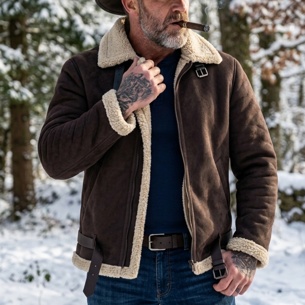 Men Winter Faux Suede Jacket F - đánh giá và giá Outdoor Sport Jacket
