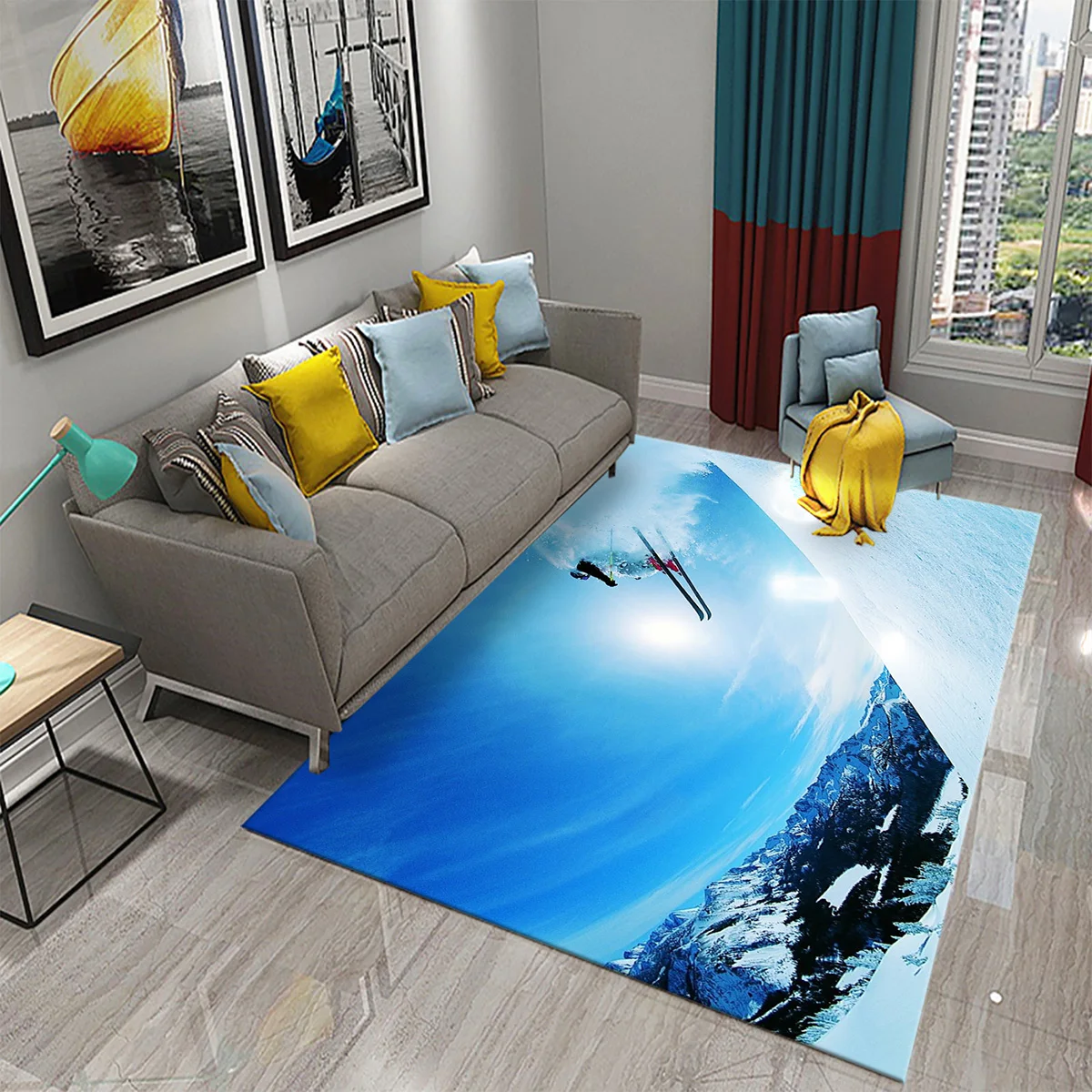 Ski Snow Mountain Theme Carpet - đánh giá và giá Outdoor Sport Live