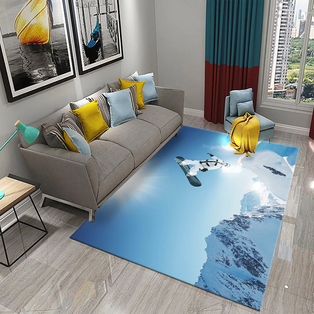 Ski Snow Mountain Theme Carpet - đánh giá và giá Outdoor Sport Live