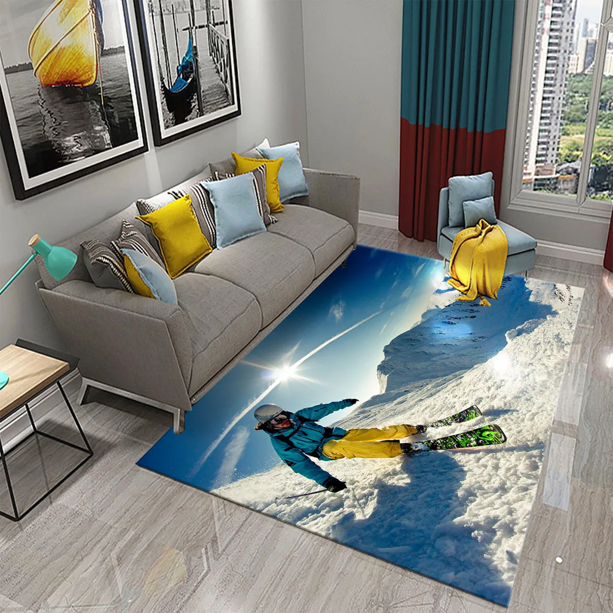 Ski Snow Mountain Theme Carpet - đánh giá và giá Outdoor Sport Live